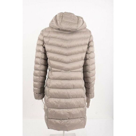Massimo Dutti Womans Gray Puffer Coat Jacket Mid Length Hood M 8719/509 Packable - Picture 5 of 8